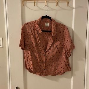 RVCA crop button up top